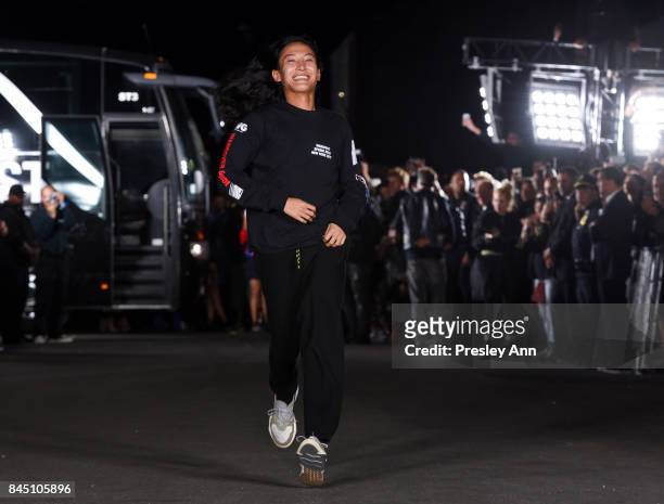 Alexander Wang walks the runway at Alexander Wang fashion show during New York Fashion Week on September 9, 2017 in the Brooklyn borough of New York...