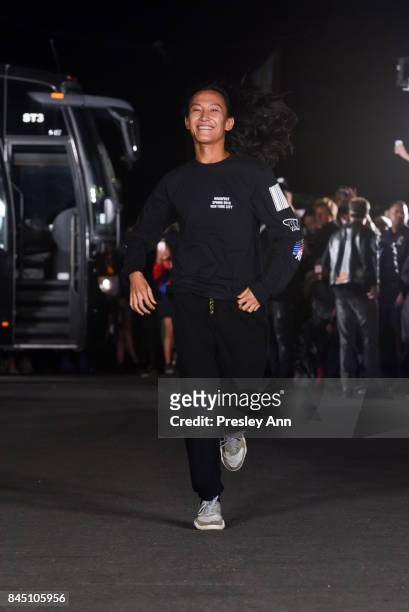 Alexander Wang walks the runway at Alexander Wang fashion show during New York Fashion Week on September 9, 2017 in the Brooklyn borough of New York...