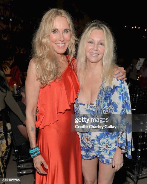 Farrah Fawcett Foundation President and CEO, Alana Stewart and Heather Locklear at the Farrah Fawcett Foundation's "Tex-Mex Fiesta" 2017 at Wallis...