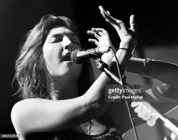 Emily Kokal of Warpaint opens the show during Depeche Mode's Global Spirit Tour at Madison Square Garden on September 9, 2017 in New York City.