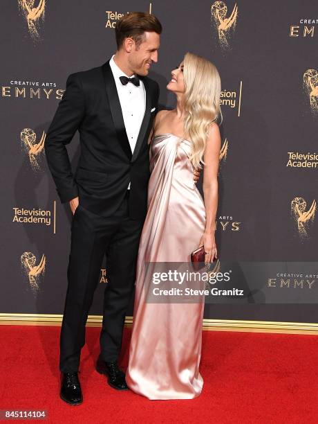 Brooks Laich, Julianne Hough arrives at the 2017 Creative Arts Emmy Awards - Day 1 at Microsoft Theater on September 9, 2017 in Los Angeles,...