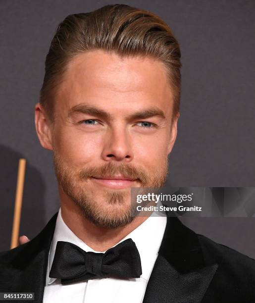Hayley Erbert, Derek Hough arrives at the 2017 Creative Arts Emmy Awards - Day 1 at Microsoft Theater on September 9, 2017 in Los Angeles, California.