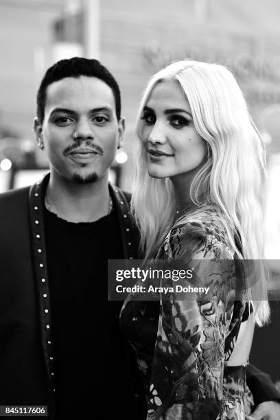 Evan Ross and Ashlee Simpson attend the Operation Smile's Annual Smile Gala at The Broad Stage on September 9, 2017 in Santa Monica, California.