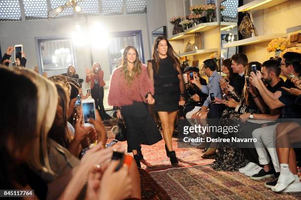 Arielle Nachmani and designer Rebecca Minkoff walk the runway for Rebecca Minkoff fashion show during New York Fashion Week at Rebecca Minkoff on...