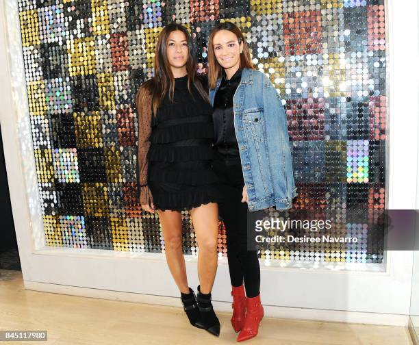 Designer Rebecca Minkoff and news anchor Catt Sadler attend Rebecca Minkoff fashion show during New York Fashion Week at Rebecca Minkoff on September...