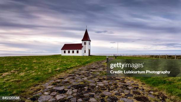 hellnar church - hellnar stock pictures, royalty-free photos & images