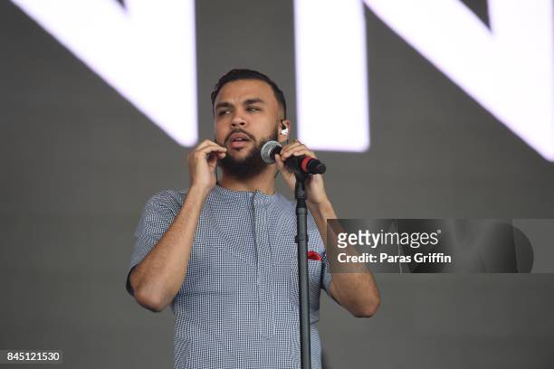 Singer Jidenna performs onstage at 2017 ONE Music Fest at Lakewood Amphitheatre on September 9, 2017 in Atlanta, Georgia.