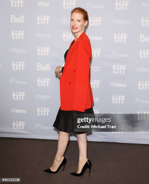 Jessica Chastain arrives to "Molly's Game" premiere - 2017 TIFF - Premieres, Photo Calls and Press Conferences held on September 9, 2017 in Toronto,...