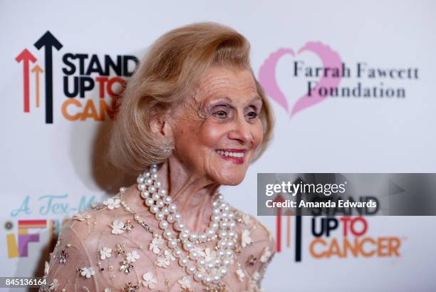 Philanthropist Barbara Davis arrives at the Farrah Fawcett Foundation's "Tex-Mex Fiesta" event honoring Stand Up To Cancer at the Wallis Annenberg...