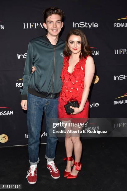 Maisie Williams and Bill Milner attend the HFPA & InStyle annual celebration of 2017 Toronto International Film Festival at Windsor Arms Hotel on...