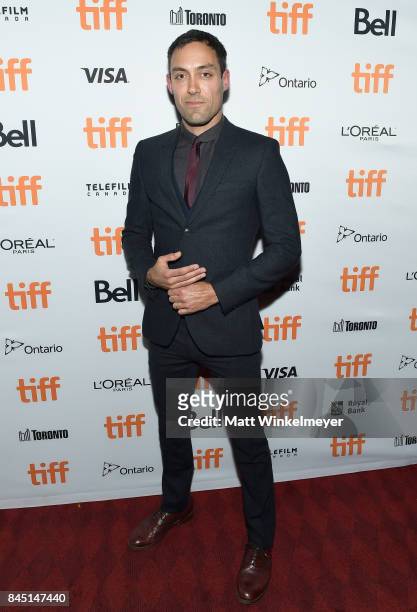 Alex Hassell attends the premiere of "Suburbicon" during the 2017 Toronto International Film Festival at Princess of Wales on September 9, 2017 in...