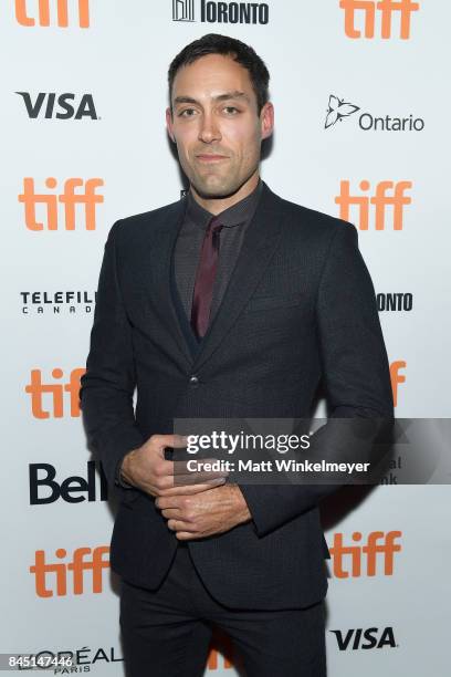 Alex Hassell attends the premiere of "Suburbicon" during the 2017 Toronto International Film Festival at Princess of Wales on September 9, 2017 in...