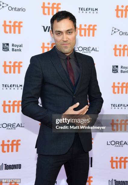 Alex Hassell attends the premiere of "Suburbicon" during the 2017 Toronto International Film Festival at Princess of Wales on September 9, 2017 in...