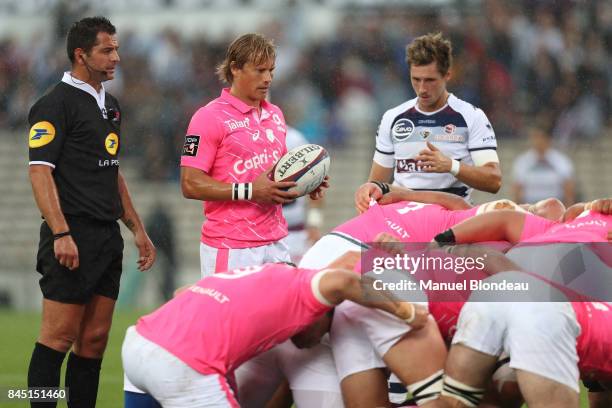 Charl McLeod of Stade Francais during the Top 14 match between Bordeaux Begles and Stade Francais on September 9, 2017 in Bordeaux, France.