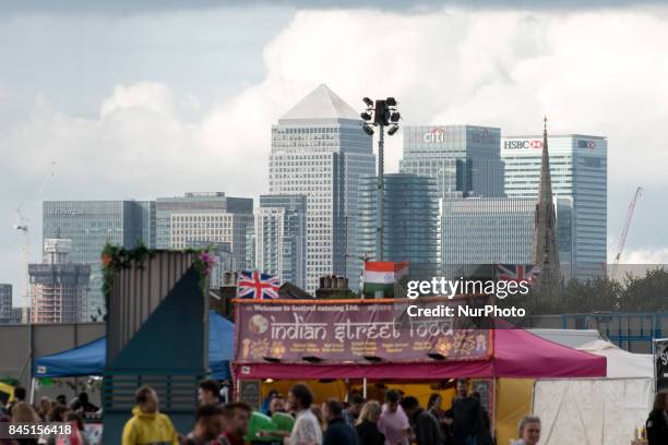 View of the atmosphere of OnBlackheath Festval, in south east London on September 9, 2017. It is a festival that showcases local and international...