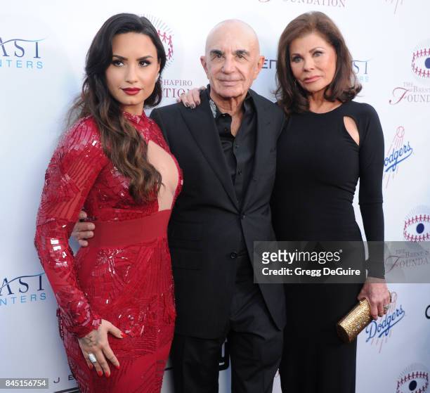 Demi Lovato, Robert Shapiro and wife Linell Shapiro arrive at the annual Brent Shapiro Foundation For Alcohol and Drug Prevention Summer Spectacular...