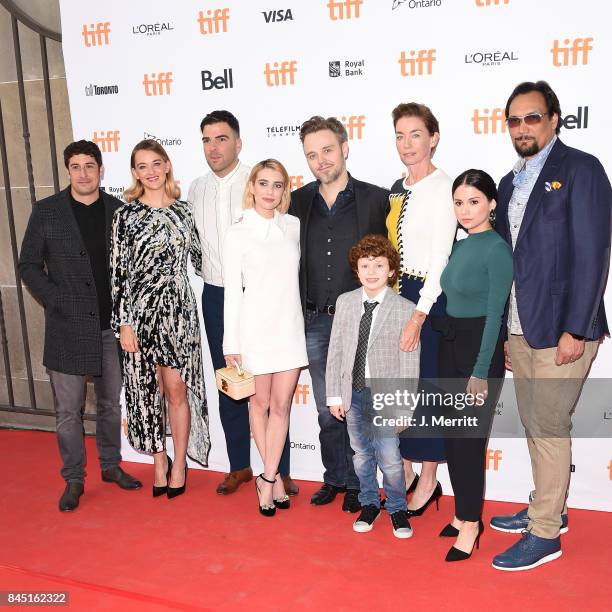 Jason Biggs, Jess Weixler, Zachary Quinto, Emma Roberts, Matthew Newton, Logan Smith, Julianne Nicholson, Camila Perez and Jimmy Smits attend the...