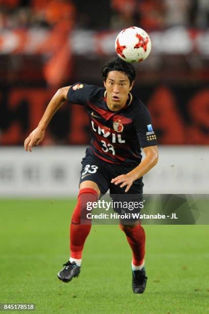 Mu Kanazaki of Kashima Antlers in action during the J.League J1 match between Kashima Antlers and Omiya Ardija at Kashima Soccer Stadium on September...