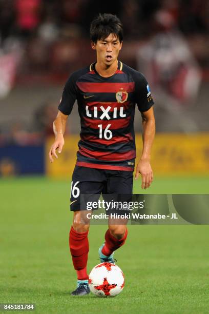 Shuto Yamamoto of Kashima Antlers in action during the J.League J1 match between Kashima Antlers and Omiya Ardija at Kashima Soccer Stadium on...