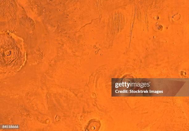 tharsis region of mars. - olympus mons mars stock pictures, royalty-free photos & images