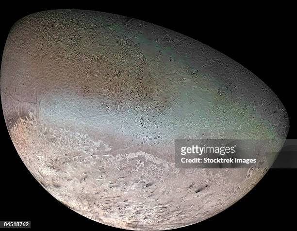 triton, the largest moon of planet neptune. - triton stock pictures, royalty-free photos & images