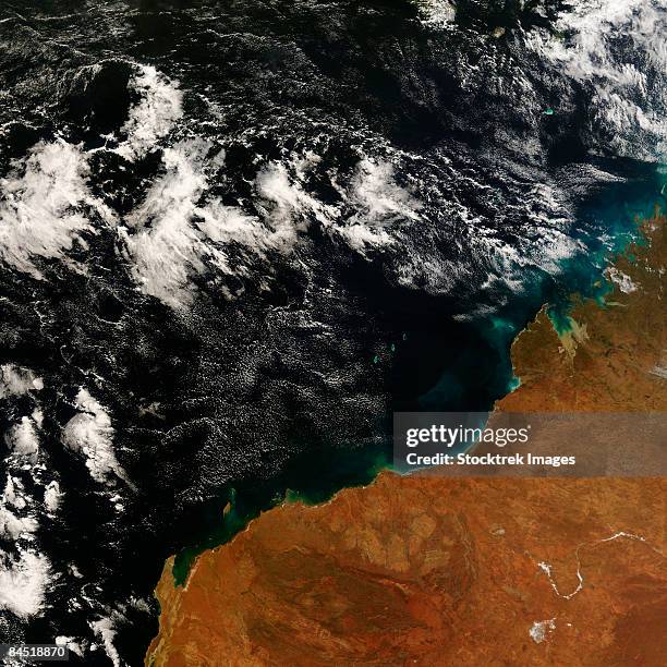 western australia - australia from space stock-fotos und bilder