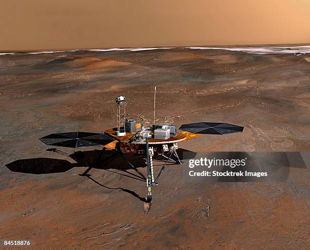 phoenix mars lander - space probe stock illustrations