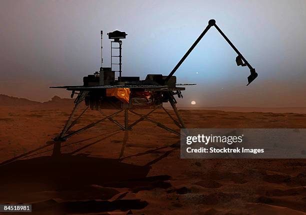 phoenix mars lander - lander stock illustrations