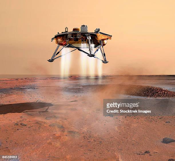 phoenix mars lander - exploratory spacecraft stock illustrations