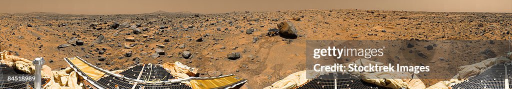 Panoramic view of Mars.