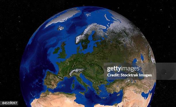 blue marble next generation seasonal landcover. - germany russia stock pictures, royalty-free photos & images