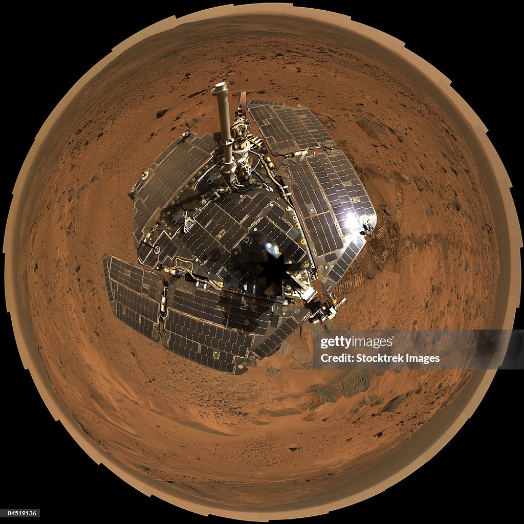 Mars Exploration Rover on the surface of Mars.