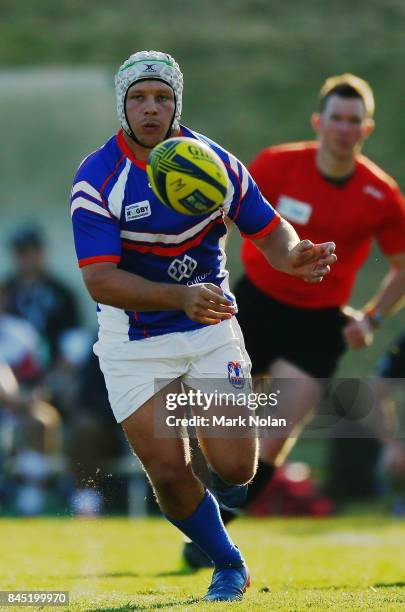 Mack Mason of the Rams in action during the round two NRC match between the Rays and the Rams at Macquarie Uni on September 10, 2017 in Sydney,...