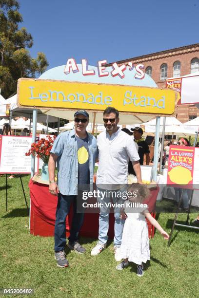 Alex's Lemonade Stand Foundation Co-Executive Director Jay Scott, Jimmy Kimmel and Jane KImmel attend the 8th Annual L.A. Loves Alex's Lemonade at...