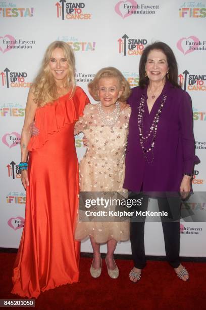 Farrah Fawcett Foundation President & CEO Alana Stewart, Philanthropist Barbara Davis and Honoree Sherry Lansing attend Farrah Fawcett Foundation's...