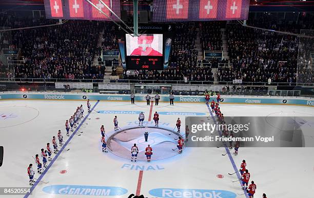 General overview during the IIHF Champions League final between ZSC Lions Zurich and Metallurg Magnitogorsk at the Diners Club Arena on January 28,...