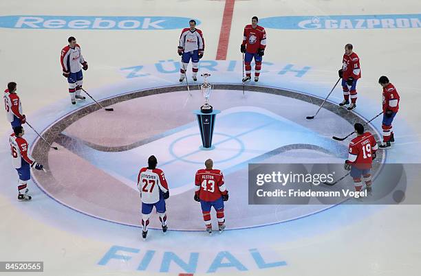 General overview during the IIHF Champions League final between ZSC Lions Zurich and Metallurg Magnitogorsk at the Diners Club Arena on January 28,...