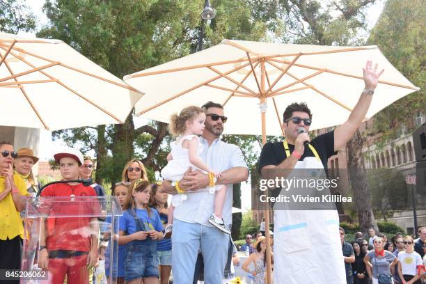 Jane Kimmel, Jimmy Kimmel, Billy Harris and guests attend the 8th Annual L.A. Loves Alex's Lemonade at UCLA Royce Quad on September 9, 2017 in Los...