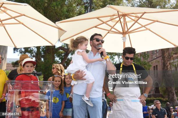 Jane Kimmel, Jimmy Kimmel, Billy Harris and guests attend the 8th Annual L.A. Loves Alex's Lemonade at UCLA Royce Quad on September 9, 2017 in Los...