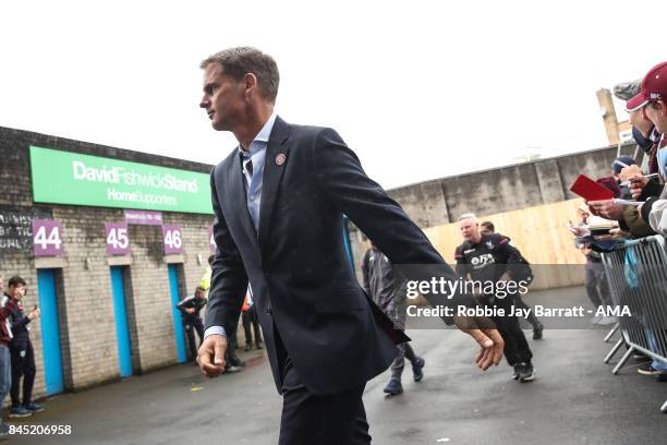 Frank de Boer head coach / manager of Crystal Palace arrives prior to the Premier League match between Burnley and Crystal Palace at Turf Moor on...