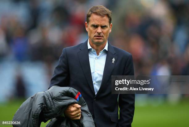 Frank de Boer, Manager of Crystal Palace looks on during the Premier League match between Burnley and Crystal Palace at Turf Moor on September 10,...