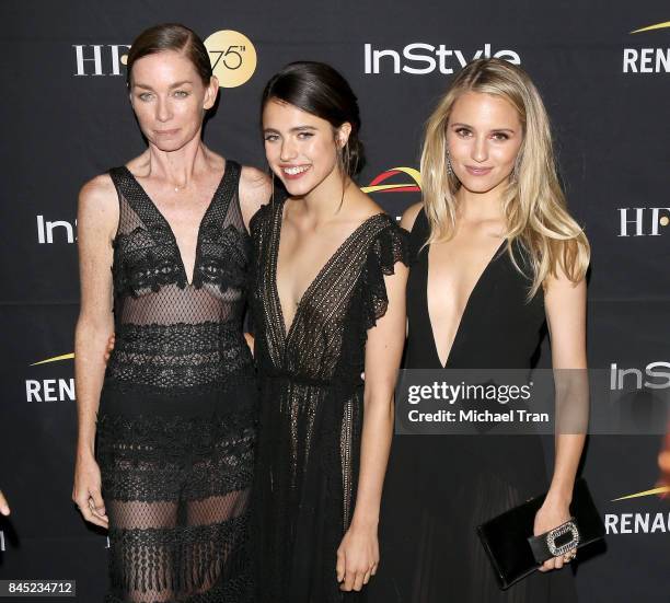 Julianne Nicholson, Margaret Qualley and Dianna Agron attend the HFPA & InStyle Annual Celebration of 2017 Toronto International Film Festival held...