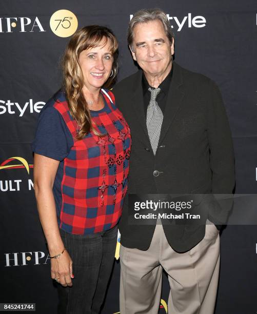 Beau Bridges and Wendy Treece attend the HFPA & InStyle Annual Celebration of 2017 Toronto International Film Festival held at Windsor Arms Hotel on...