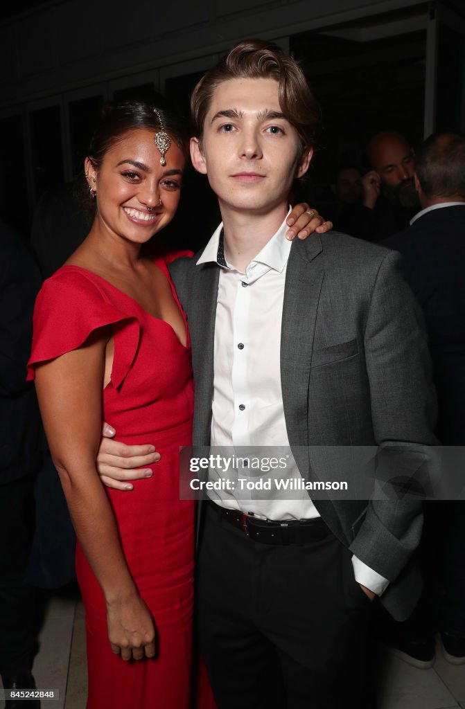 Shazi Raja and Austin Abrams attend the Amazon Studio's TIFF premiere