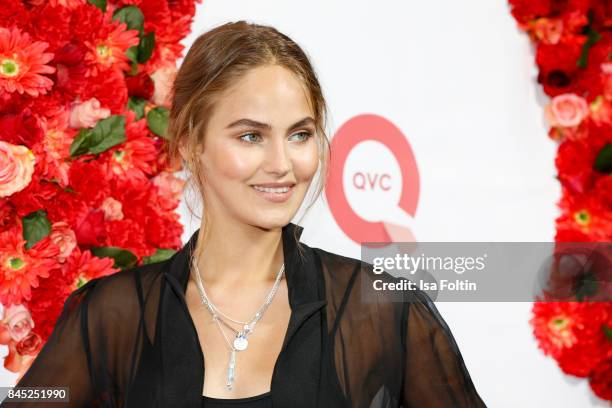 Model Elena Carriere attends a QVC event during the Vogue Fashion's Night Out on September 8, 2017 in duesseldorf, Germany.