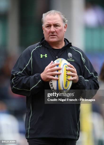 Worcester Warriors head coach Gary Gold during the Aviva Premiership match at the Sixways Stadium, Worcester.