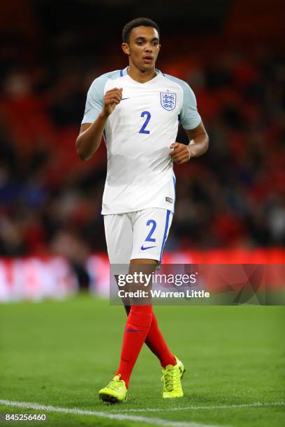 Trent Alexander-Arnold of England U21 in action during the UEFA Under 21 Championship Qualifiers between England and Latvia at the Vitality Stadium...