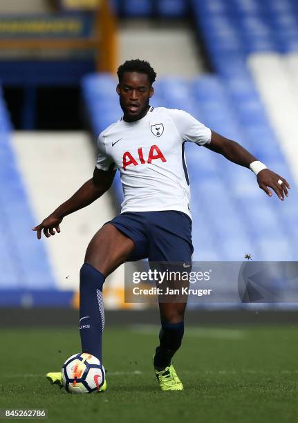 Christian Maghoma of Tottenham Hotspur during the Premier League 2 match between Everton and Tottenham Hotspur at Goodison Park on September 10, 2017...