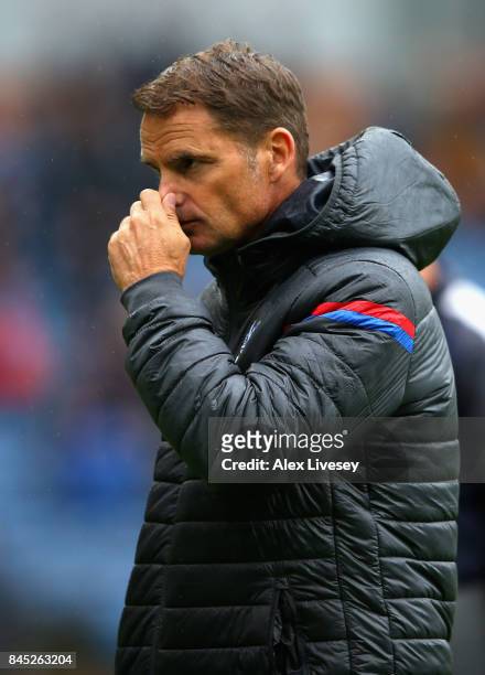 Frank de Boer, Manager of Crystal Palace looks dejected following defeat in the Premier League match between Burnley and Crystal Palace at Turf Moor...