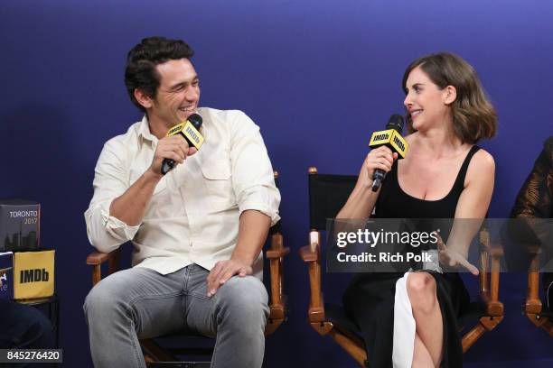 Director/actor James Franco and actress Alison Brie of 'The Disaster Artist' attend The IMDb Studio Hosted By The Visa Infinite Lounge at The 2017...